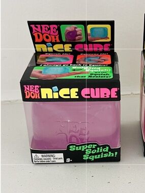 NIB Schylling NeeDoh Nice Cube Hard to Find Squish Sensory Fidget Toy purple